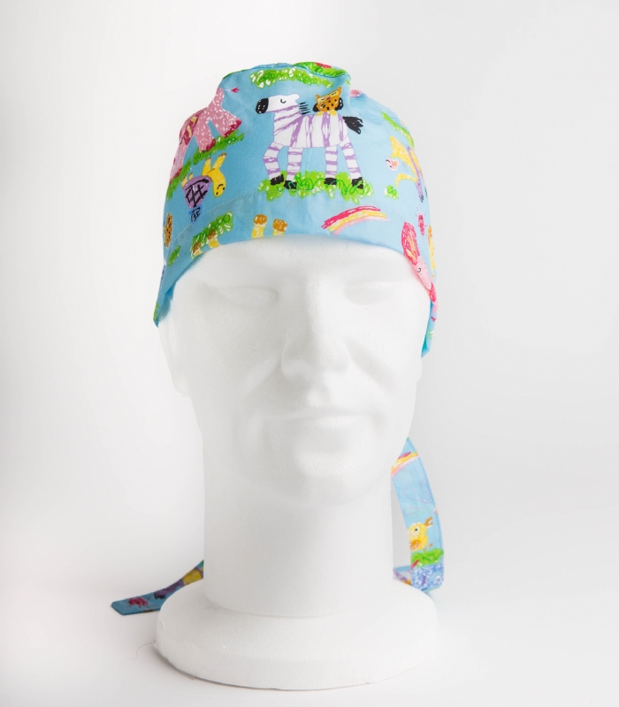 Nursery Animals Surgeons Hat 100% Cotton