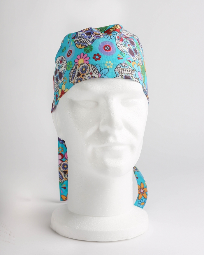 Turquoise Halloween Surgeons Hat 100% Cotton