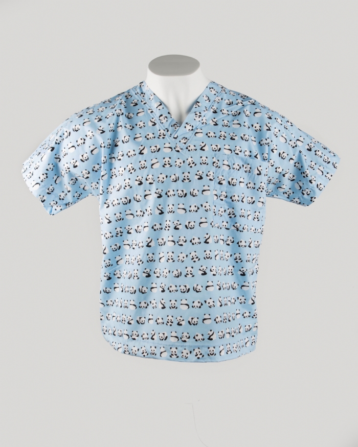 Blue Panda Short Sleeve Scrub Top 100% Cotton