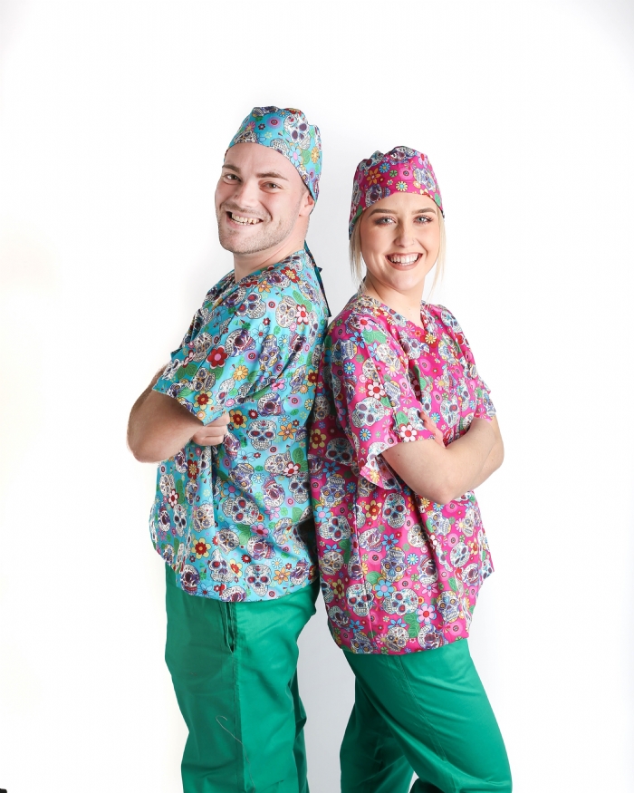 Turquoise Halloween Surgeons Hat 100% Cotton