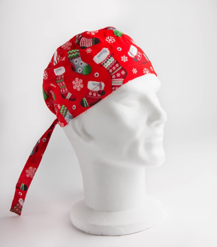 Christmas Stocking Surgeons Hat 100% Cotton