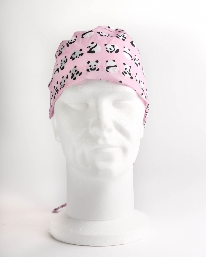 Pink Panda Surgeons Hat 100% Cotton