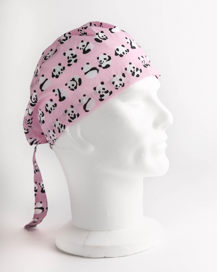 Pink Panda Surgeons Hat 100% Cotton