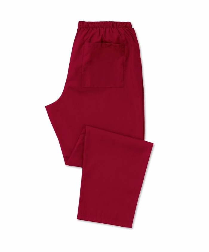 Burgundy Scrub Trousers 100% Cotton
