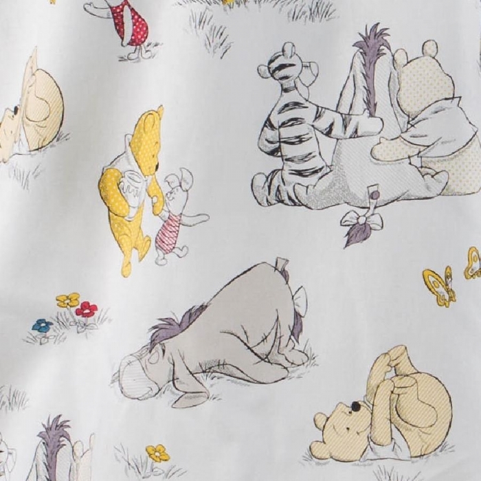 Disney Winnie The Pooh Short Sleeve Scrub Top 100% Cotton