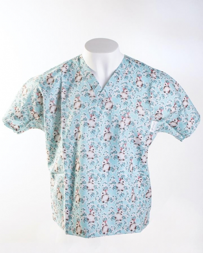 Baby Bunny II Short Sleeve Scrub Top 100% Cotton