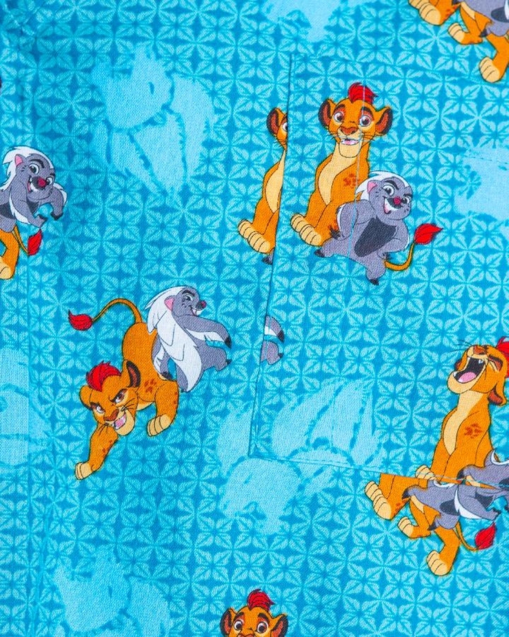 Disney Lion King II Short Sleeve Scrub Top 100 Cotton Chameleon Scrubs