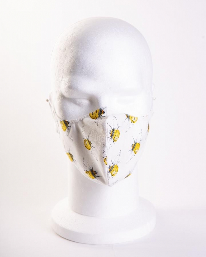 Bumble Bee Ivory Face Mask 100% Cotton