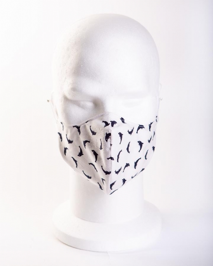 White dolphin 100% cotton face masks