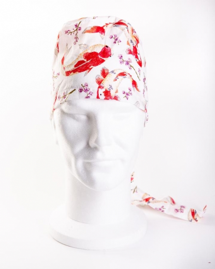 Ivory Koi Surgeons Hat 100% Cotton