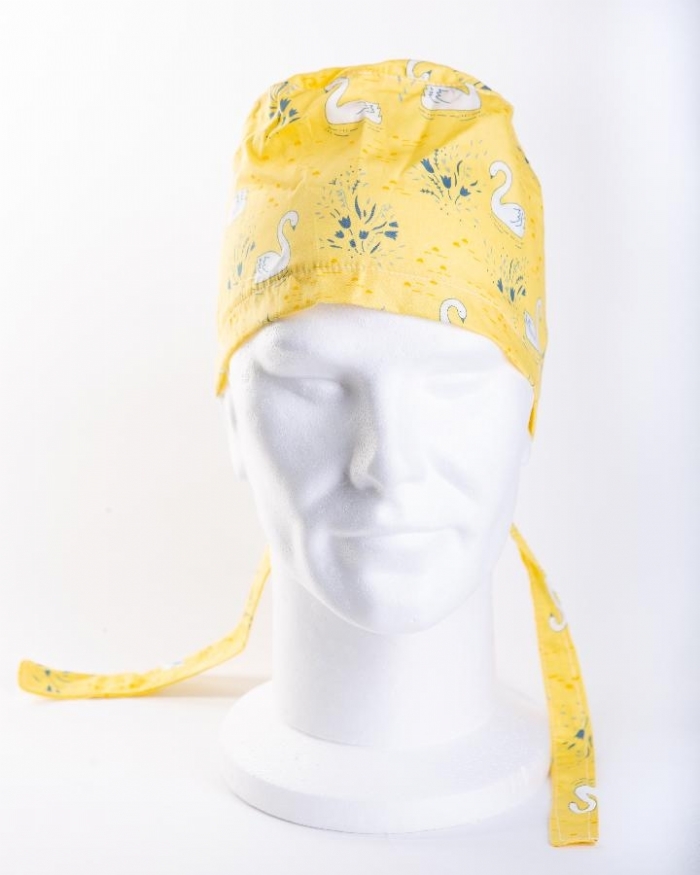  Yellow Majestic Swan Surgeons Hat 100% Cotton