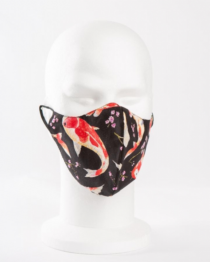 Black Koi Face Masks 100% Cotton