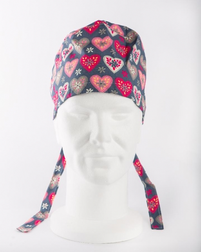 Winter Hearts Surgeons Hat 100% Cotton