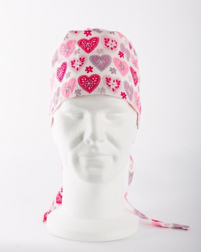 Summer Hearts Surgeons Hat 100% Cotton