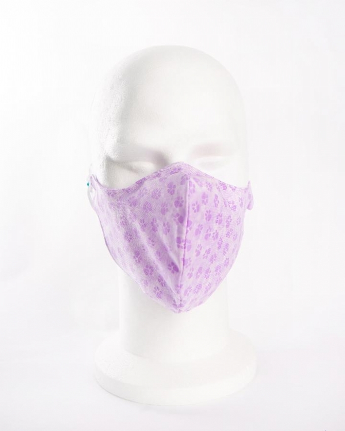 Purple Paws Face Mask 100% Cotton