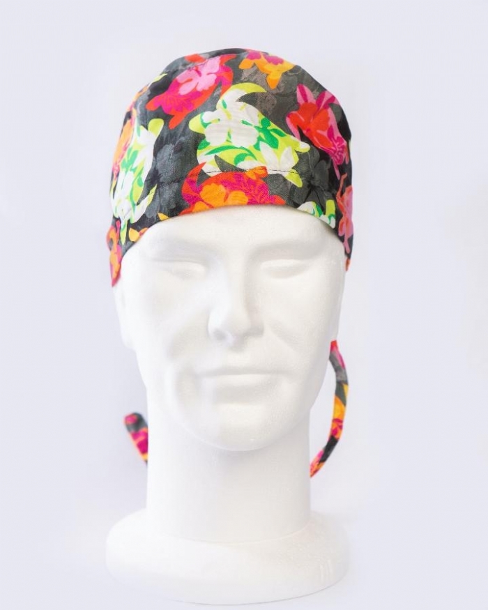 Multicoloured Turtles Surgeons Hat 100% Cotton