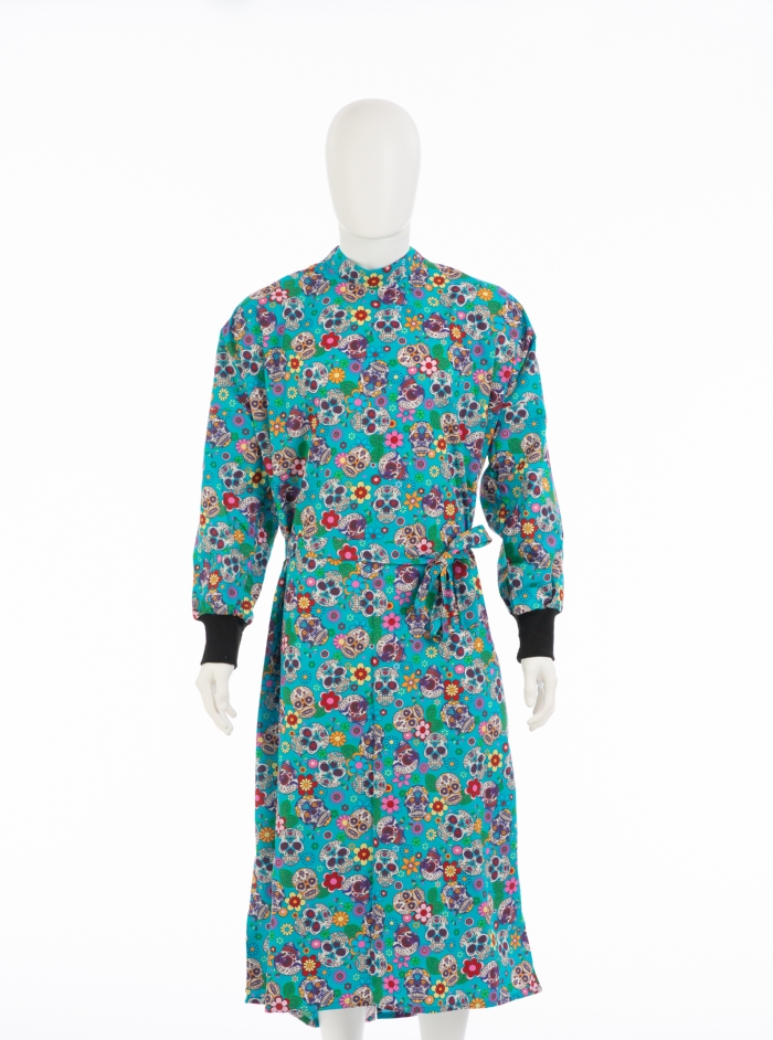 Turquoise Halloween Surgical Gown 100% Cotton