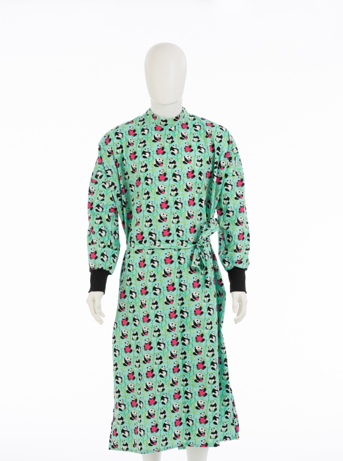 Loved Up Panda Green Surgical Gown 100% Cotton