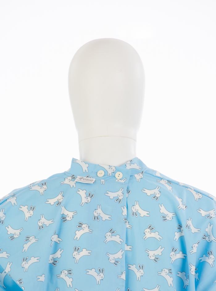 Blue Jumping Rabbits Surgical Gown 100% Cotton