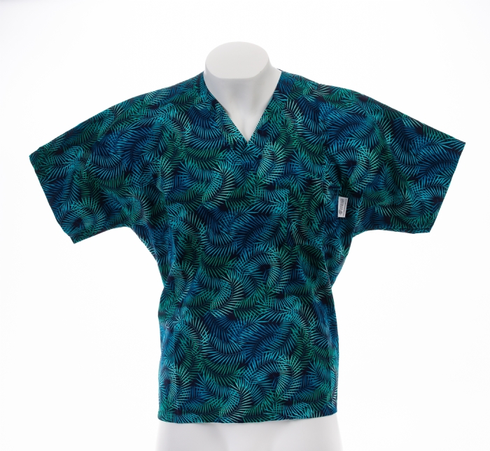 Feathered Frenzy Short Sleeve Scrub Top 100% Cotton