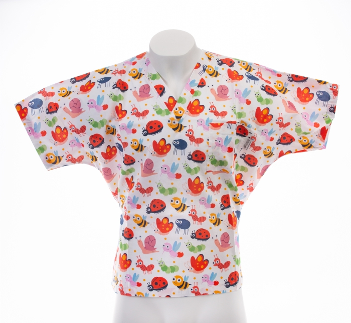 Bug Babies Short Sleeve Scrub Top 100% Cotton