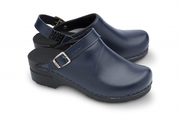 Toffeln FlexiKlog - Navy with heel strap