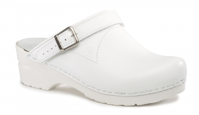 Toffeln FlexiKlog - White with heel strap
