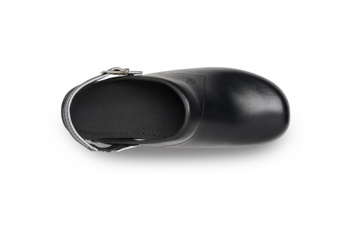 Toffeln FlexiKlog - Black with heel strap