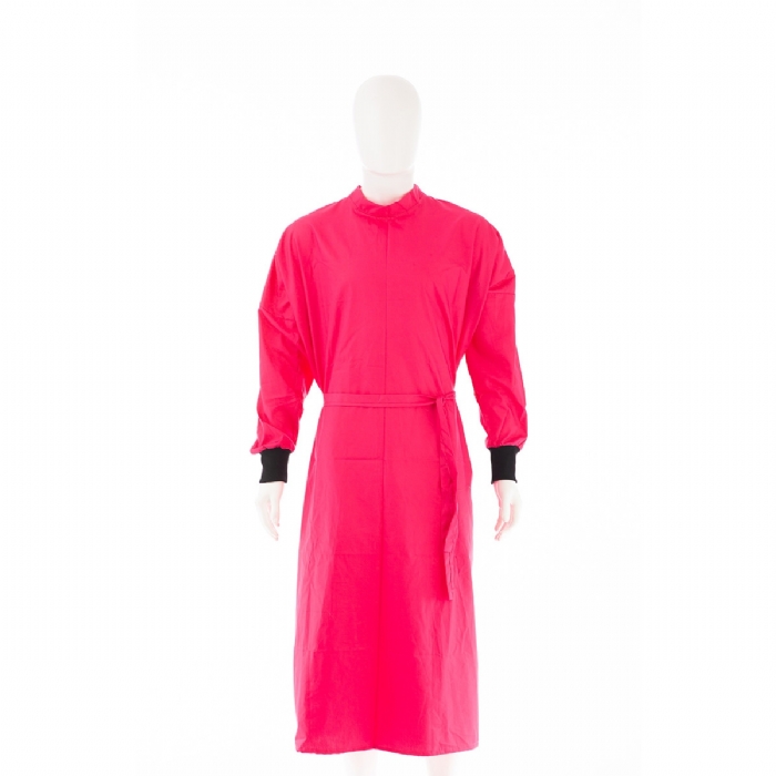 Cerise Surgical Gown 100% Cotton