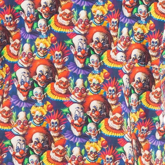 Halloween Clowns Short Sleeve Scrub Top 100% Cotton