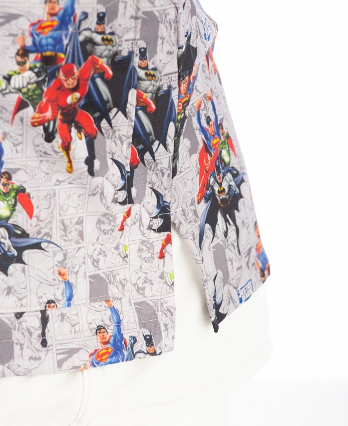 Superheroes Justice League Short Sleeve Scrub Top 100% Cotton