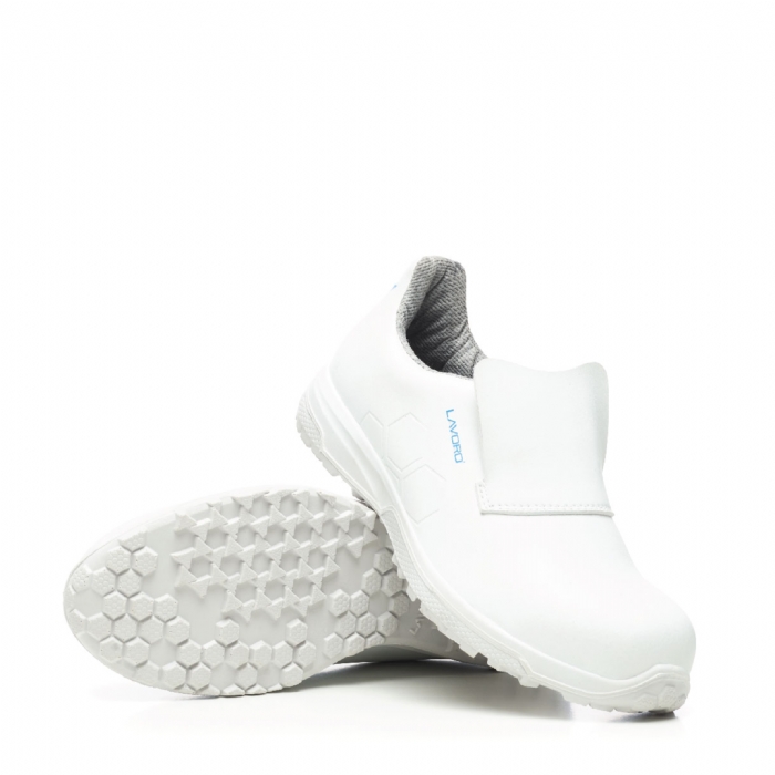 Vagos White Slip On Safety Shoe, White, S2 SRC Composite Toe Cap Metal Free