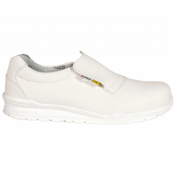 Cofra Ausilius White Slip-On Safety Shoe with Protective Toe Cap