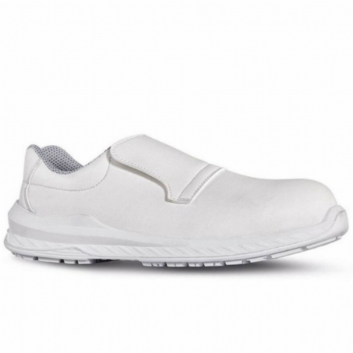 U-Power Madrid White Slip-On Safety Shoe with Protective Toe Cap