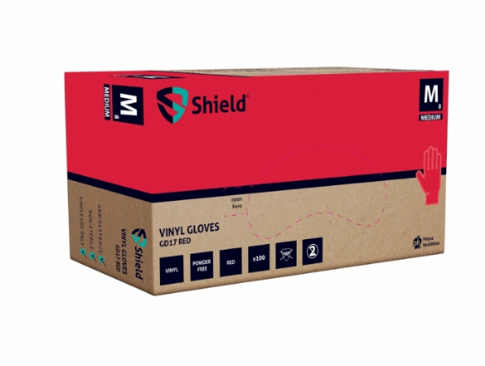 Polyco Healthline GD17 Powder-Free Disposable Vinyl Gloves – Green, Red & Yellow Latex-Free Hygiene Gloves