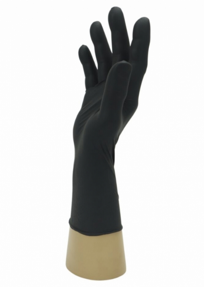 Polyco Healthline Bodyguards GL896 Black Nitrile Powder-Free Disposable Gloves – Latex Free Industrial PPE