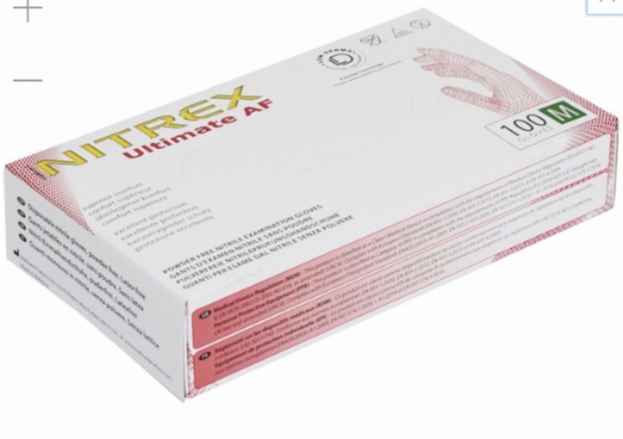 Polyco Healthline GN16 Nitrex Ultimate Accelerator-Free Blue Berry Nitrile Gloves – Latex Free Exam & Medical PPE