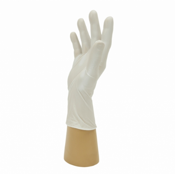 Polyco Healthline GN63 White Stretch Vinyl Powder-Free Disposable Gloves – Latex Free Hygiene PPE