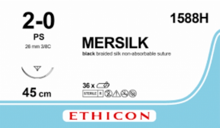 MERSILK SUTURE<br/>Size: SILK<br/>Colour: 2-0<br/>Style: cutting