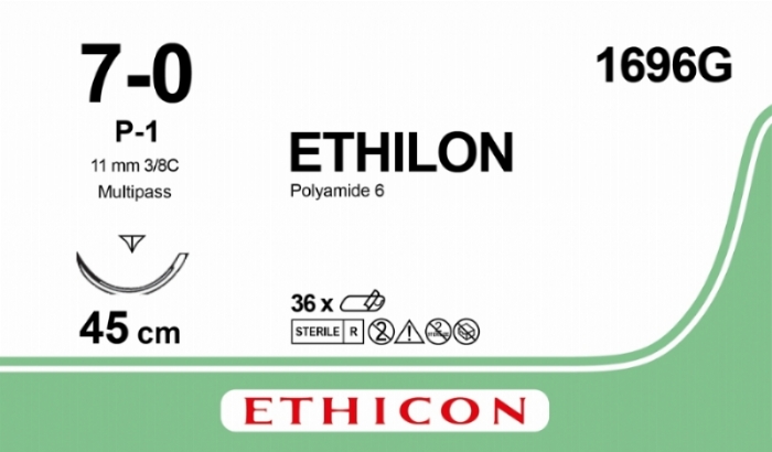 ETHILON Nylon Suture<br/>Size: ETHILON<br/>Colour: 7-0<br/>Style: cutting
