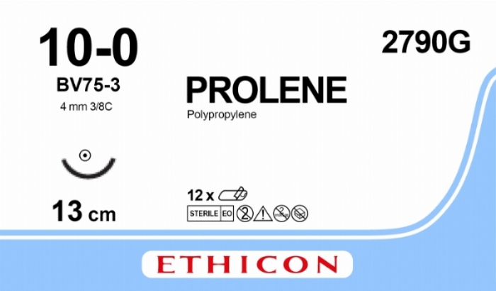 PROLENE Polypropylene Suture<br/>Size: PROLENE<br/>Colour: 10-0<br/>Style: non cutting