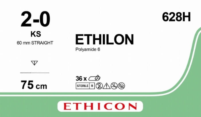 ETHILON Nylon Suture<br/>Size: ETHILON<br/>Colour: 2-0<br/>Style: cutting