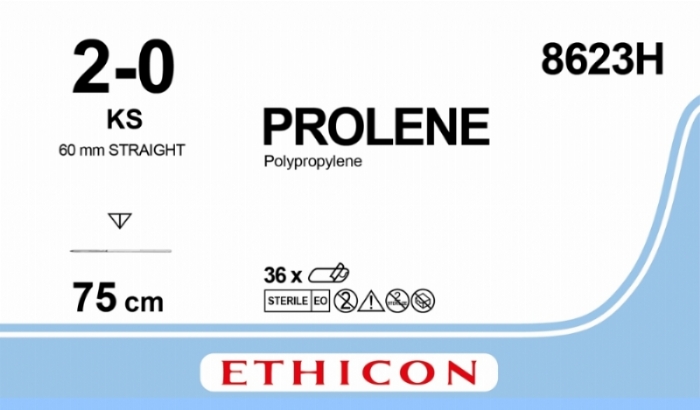 PROLENE Polypropylene Suture<br/>Size: PROLENE<br/>Colour: 2-0<br/>Style: cutting