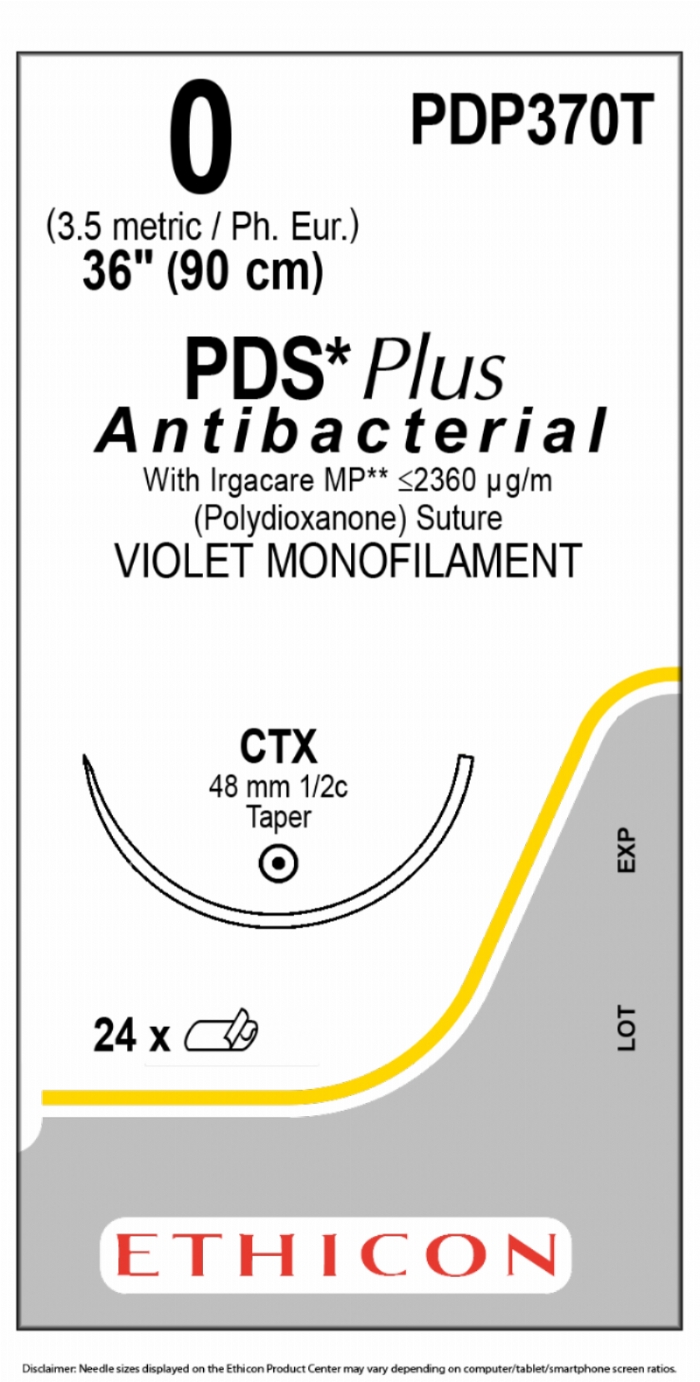 PDS Plus (polydioxanone) Suture<br/>Size: PDS PLUS<br/>Colour: 0<br/>Style: non cutting