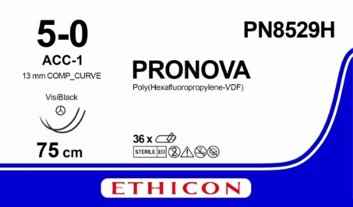 PRONOVA® Poly (Hexafluoropropylene – VDF) Suture<br/>Size: PRONOVA<br/>Colour: 5-0<br/>Style: non cutting