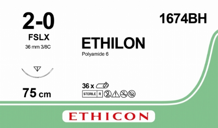 ETHILON Nylon Suture<br/>Size: ETHILON<br/>Colour: 2-0<br/>Style: cutting
