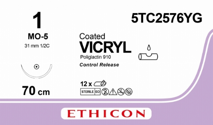 COATED VICRYL (polyglactin 910) Suture<br/>Size: VICRYL PLUS<br/>Colour: 1<br/>Style: non cutting<br/>Size: VICRYL PLUS<br/>Colour: 1<br/>Style: non cutting