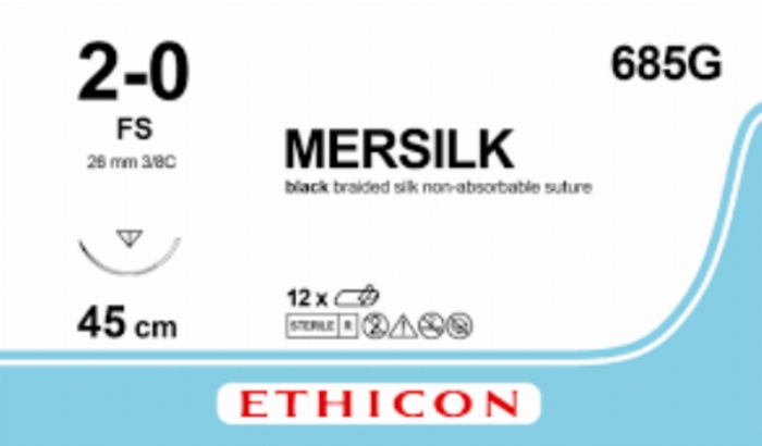 MERSILK SUTURE<br/>Size: SILK<br/>Colour: 2-0<br/>Style: cutting