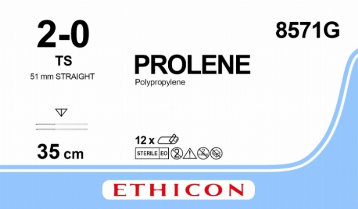 PROLENE Polypropylene Suture<br/>Size: PROLENE<br/>Colour: 2-0<br/>Style: cutting