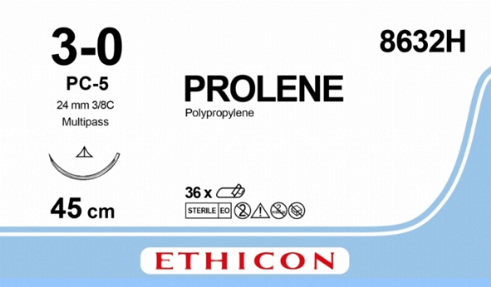 PROLENE Polypropylene Suture<br/>Size: PROLENE<br/>Colour: 3-0<br/>Style: cutting